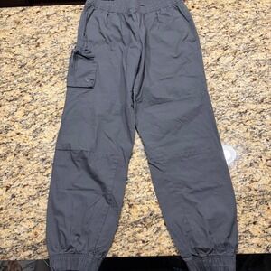 Fielder Bonobos Mens Cargo Jogger Pants Charcoal Grey Ripstop Elastic Waist M ws